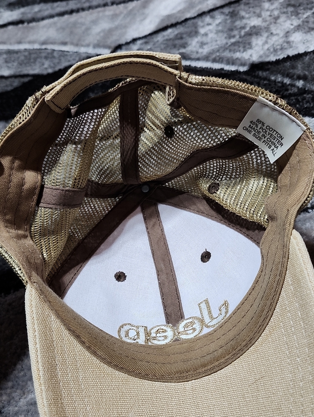 JEEP EMBROIDERED TAN/KHAKI MESH TRUCKER CAP HAT - Picture 9 of 11
